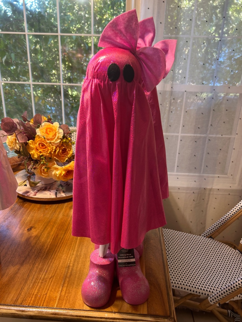 Ashland Hot Pink Ghost Costume with Oversized Bow